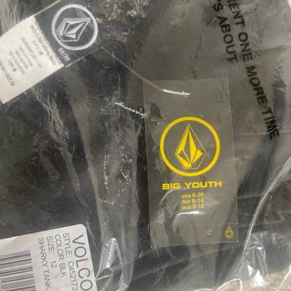 Volcom Boys Sharky Tank Top size M 12 black - Picture 6 of 6